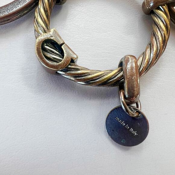 RARE Salvatore Ferragamo Timeless Gancini 80s Vintage Statement Keyring - Picture 5 of 7